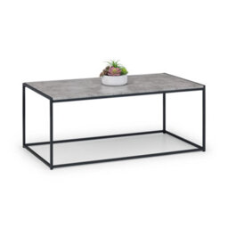 Oakham Harstad Concrete Coffee Table In Concrete And Black - thumbnail 2