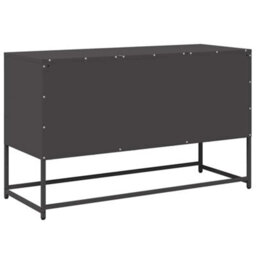 Berkfield Tv Cabinet Black 100.5X39X60.5 Cm Steel - thumbnail 8