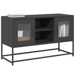 Berkfield Tv Cabinet Black 100.5X39X60.5 Cm Steel - thumbnail 1