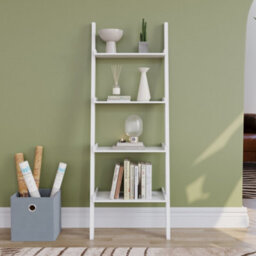 Lassic Vida Designs York White 4 Tier Ladder Bookcase Freestanding Open Shelf (H)1540mm (W)560mm (D)290mm - thumbnail 3