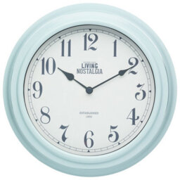 KitchenCraft Living Nostalgia Vintage Blue Wall Clock - thumbnail 1