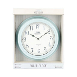KitchenCraft Living Nostalgia Vintage Blue Wall Clock - thumbnail 9