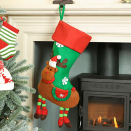 Dibor Reindeer Hanging Legs Xmas Christmas Gift Bag Christmas Stocking For Kids