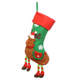 Dibor Reindeer Hanging Legs Xmas Christmas Gift Bag Christmas Stocking For Kids - thumbnail 2