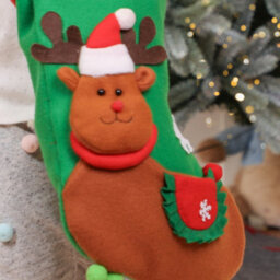 Dibor Reindeer Hanging Legs Xmas Christmas Gift Bag Christmas Stocking For Kids - thumbnail 4