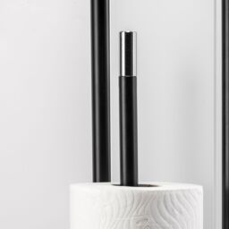 Croydex Black Chrome Effect Freestanding Toilet Butler - thumbnail 8