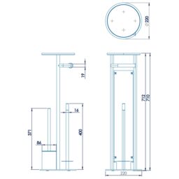 Croydex Black Chrome Effect Freestanding Toilet Butler - thumbnail 3