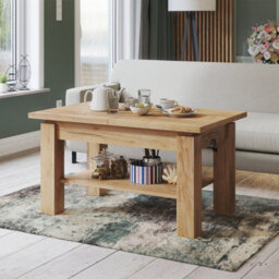 Heze Furniture Alva 2 In 1 Extending Coffee / Dining Table 110-150Cm - Golden Craft Oak