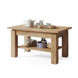 Heze Furniture Alva 2 In 1 Extending Coffee / Dining Table 110-150Cm - Golden Craft Oak - thumbnail 5