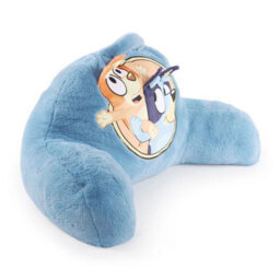 Disney Character Faux Fur Bed Rest, Bluey Cushion Soft Plush Character Pillow With Carry Handle, Kids Bedroom & Lounge Support - thumbnail 3