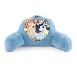 Disney Character Faux Fur Bed Rest, Bluey Cushion Soft Plush Character Pillow With Carry Handle, Kids Bedroom & Lounge Support - thumbnail 2