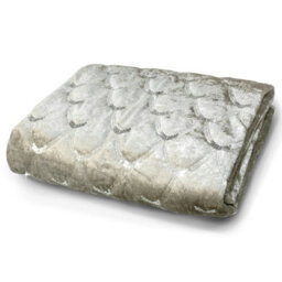 Velosso Luxury Velvet Soft Sherpa Backed Throw Blanket - Cosy Durable For Sofa, Bed - High-Quality Plush Texture, 140Cm X 200Cm - Beige