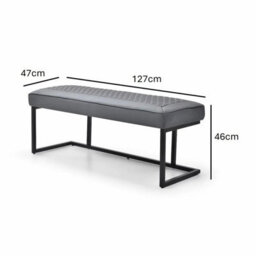 Xample Indus Valley Arden Ceramic Dining Table Set Grey Corner Bench Low Bench Black Iron Base Modern Dining Set Seats 6 - thumbnail 3