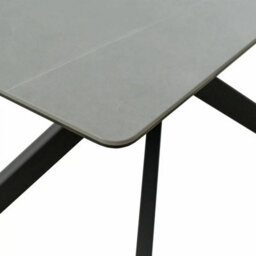 Xample Indus Valley Arden Ceramic Dining Table Set Grey Corner Bench Low Bench Black Iron Base Modern Dining Set Seats 6 - thumbnail 7