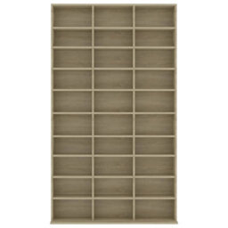 Berkfield Cd Cabinet Sonoma Oak 102X16X177.5 Cm Engineered Wood - thumbnail 4