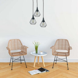 Luminosa Lighting Luminosa Selene Cluster Pendant Ceiling Light Black 3X E27 - thumbnail 3