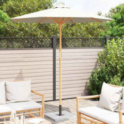 Walplus Garden Parasol Cream White 217 X 217 X 230 Cm Bamboo - thumbnail 3