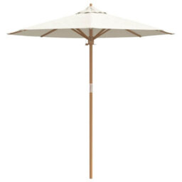 Walplus Garden Parasol Cream White 217 X 217 X 230 Cm Bamboo - thumbnail 4