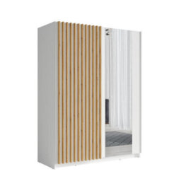 Arte White Sliding Wardrobe 150Cm - Bright, Family-Friendly Storage With Mirror - thumbnail 2