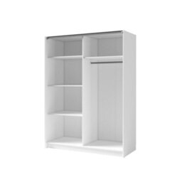 Arte White Sliding Wardrobe 150Cm - Bright, Family-Friendly Storage With Mirror - thumbnail 3