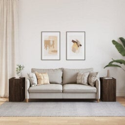 Berkfield Side Tables 2 Pcs Brown Oak 50X30X50 Cm Engineered Wood - thumbnail 3