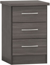 Seconique Nevada 2 Door 1 Drawer Wardrobe Bedroom Set Black Wood Grain - thumbnail 5