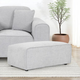Hugo Fog Grey Footstool - Fully Assembled By Roseland Furniture - thumbnail 4