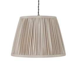 Harbour Studio Serena Warm Grey Cotton Effect Pleated Conical Lamp Shade (D)30Cm - thumbnail 2