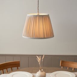Harbour Studio Serena Warm Grey Cotton Effect Pleated Conical Lamp Shade (D)30Cm - thumbnail 6