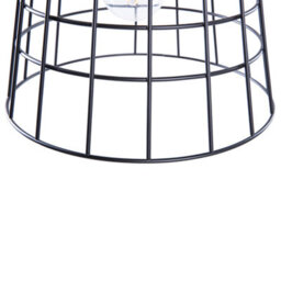 Beliani 1-Light Pendant Ceiling Lamp Copper Upper Shade With Black Openwork, 26 X 26 X 34 Cm - thumbnail 4