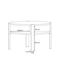Furniture To Go Tobago Round Coffee Table With Open Shelf In White - thumbnail 6