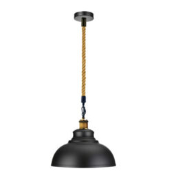 Ledsone Industrial Black Pendant Light 29Cm Metal Shade Vintage Retro Hanging Lamp For Kitchen Bedroom Dining - thumbnail 6
