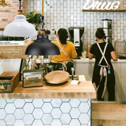 Ledsone Industrial Black Pendant Light 29Cm Metal Shade Vintage Retro Hanging Lamp For Kitchen Bedroom Dining - thumbnail 4