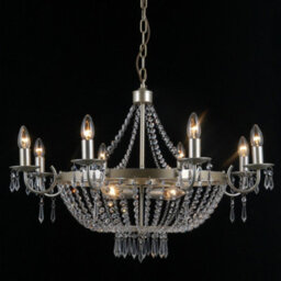 Luminosa Lighting Luminosa Hanging Pendant Champagne 12 Light  With Crystal Glass Shade, E14 - thumbnail 3