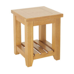 The Furniture Market Cheshire Oak Side Lamp Table With Slatted Shelf - thumbnail 5