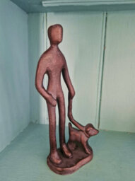 Inspirational Gifting Walkies - Dog Walker Ornament Hand Cast In Aluminium With Antique Bronze Finish - thumbnail 8