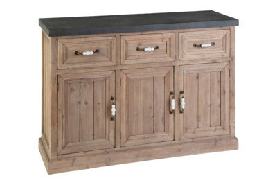 Orsina Wooden Sideboard, Mid Century Modern Sideboard, Solid Wood Sideboard, Three Drawer And Three Door Sideboard - image 1