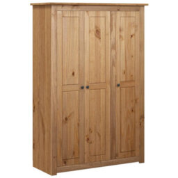 Vidaxl 3-Door Wardrobe 118X50X171.5 Cm Pine Panama Range - thumbnail 2