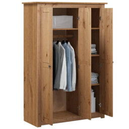 Vidaxl 3-Door Wardrobe 118X50X171.5 Cm Pine Panama Range - thumbnail 3
