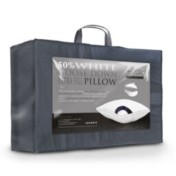 Littens Extra Filled 50% Goose Down & Feather Pillow, Side Sleeper 280Tc Cotton (48Cm X 74Cm)
