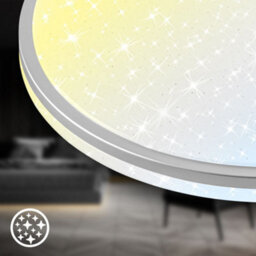Briloner Led Ceiling Light Bathroom Living Room Lamp Dimmable Remote Cct Chrom 33Cm, 22W, 2400Lm - thumbnail 3
