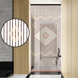 90X208Cm Bamboo Wooden Beaded Door Curtain 31Strands Hanging - thumbnail 5