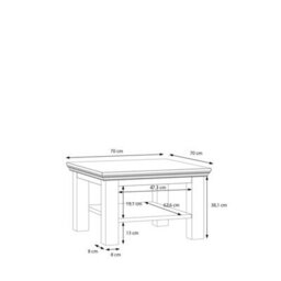 Furniture To Go Pontypool Small Coffee Table With Shelf In Wolfram Grey And Mauvella Oak - thumbnail 8