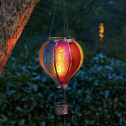 45Cm Solar Led Hot Air Balloon Garden Lantern Hanging Outdoor - thumbnail 3