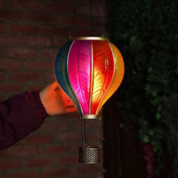 45Cm Solar Led Hot Air Balloon Garden Lantern Hanging Outdoor - thumbnail 1