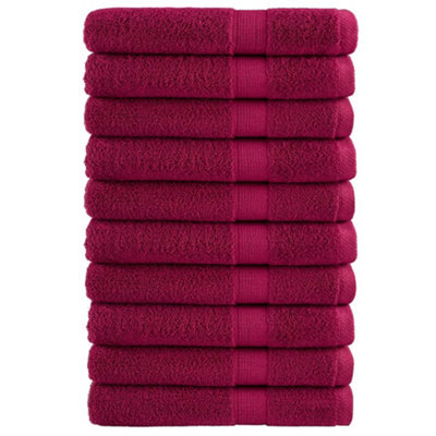 Berkfield Premium Sauna Towels Solund 10Pcs Bordeaux 80X200Cm 600Gsm - image 1