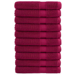 Berkfield Premium Sauna Towels Solund 10Pcs Bordeaux 80X200Cm 600Gsm - thumbnail 1