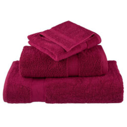 Berkfield Premium Sauna Towels Solund 10Pcs Bordeaux 80X200Cm 600Gsm - thumbnail 4