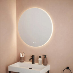 FNX Bathrooms Fnx Rochelle 800mm Frameless Round Led Bathroom Mirror - Dimmable, Tunable, Demister, Ip44 - thumbnail 2