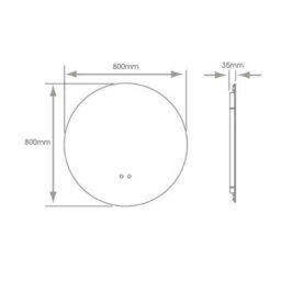 FNX Bathrooms Fnx Rochelle 800mm Frameless Round Led Bathroom Mirror - Dimmable, Tunable, Demister, Ip44 - thumbnail 3